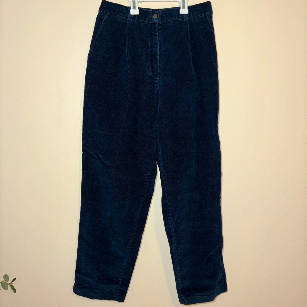 L.L. Bean Vintage Women's Dark Blue Corduroy Pants